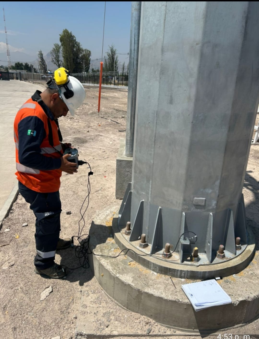 Pruebas de paso y contacto en torres de Alta Tensión